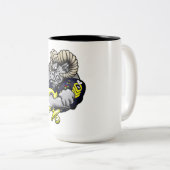 Eén stevige geit tweekleurige koffiemok (Voorkant rechts)