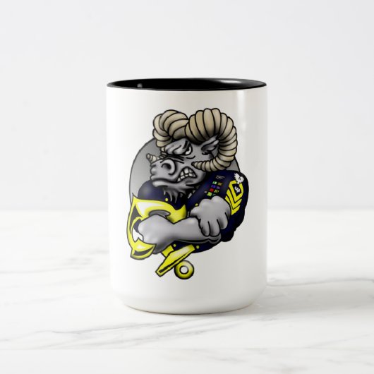 Eén stevige geit tweekleurige koffiemok (Center)