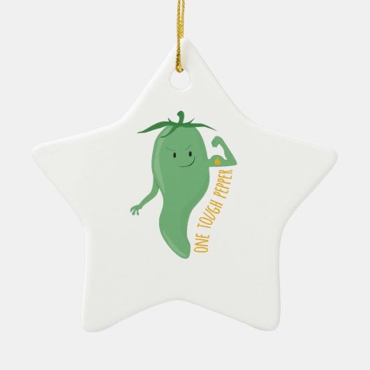 Eén stevige pop keramisch ornament (Voorkant)