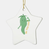 Eén stevige pop keramisch ornament (Links)