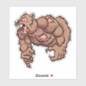 Een stevige vent - Beer Sticker (Vel)