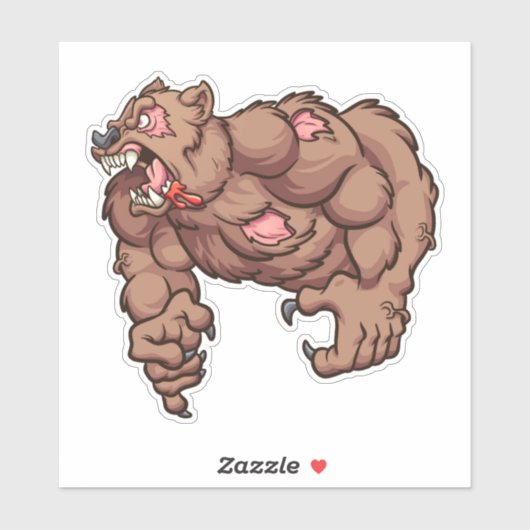 Een stevige vent - Beer Sticker (Vel)