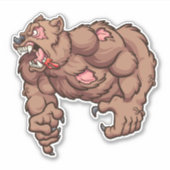 Een stevige vent - Beer Sticker (Voorkant)