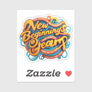Een sticker die je spirit ondersteunt voor een nie