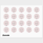 Een Sticker met een twitterende blush Wedding Favo (Vel)