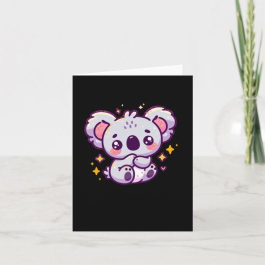 Een sticker van een knuffelkoala kaart (Voorkant)