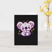 Een sticker van een knuffelkoala kaart (Gele Bloem)