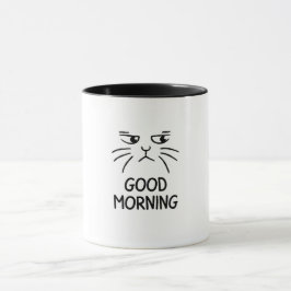 Een sticker van een schattig gezegde "Goedemorgen" Mok