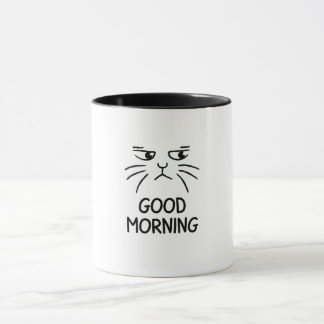 Een sticker van een schattig gezegde "Goedemorgen" Mok