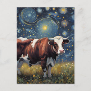 Een stier in de Sterrennacht Briefkaart