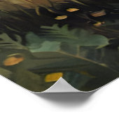 Een stier in de Sterrennacht Poster (Hoek)