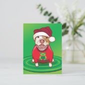 Een stier van de Kuil in een T - shirt van het Feestdagenkaart (Staand voorkant)