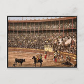 Een stierengevecht, Barcelona, Spanje  Fotochrom Briefkaart (Voorkant)