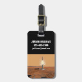 Een stijgend voertuig verlaat Mars. 2 Bagagelabel (Voorkant verticaal)