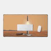 Een stijgend voertuig verlaat Mars. 2 Bureaumat (Keyboard & Muis)