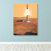 Een stijgend voertuig verlaat Mars. 2 Canvas Afdruk (Insitu (Houten vloer))