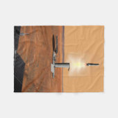 Een stijgend voertuig verlaat Mars. 2 Fleece Deken (Voorkant (Horizontaal))