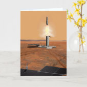 Een stijgend voertuig verlaat Mars. 2 Kaart (Gele Bloem)