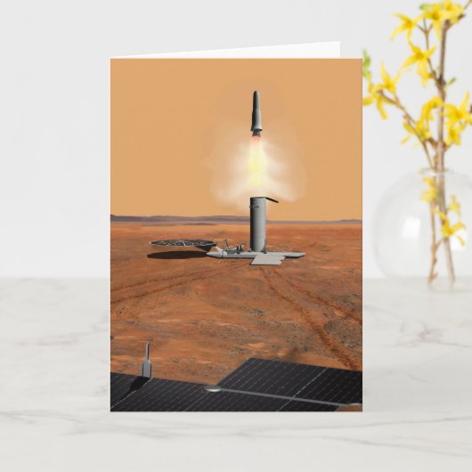 Een stijgend voertuig verlaat Mars. 2 Kaart (Gele Bloem)