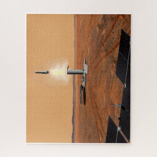Een stijgend voertuig verlaat Mars. 2 Legpuzzel (Verticaal)