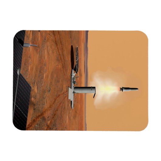 Een stijgend voertuig verlaat Mars. 2 Magneet (Horizontaal)