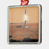 Een stijgend voertuig verlaat Mars. 2 Metalen Ornament (Links)