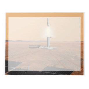 Een stijgend voertuig verlaat Mars. 2 Notitieblok