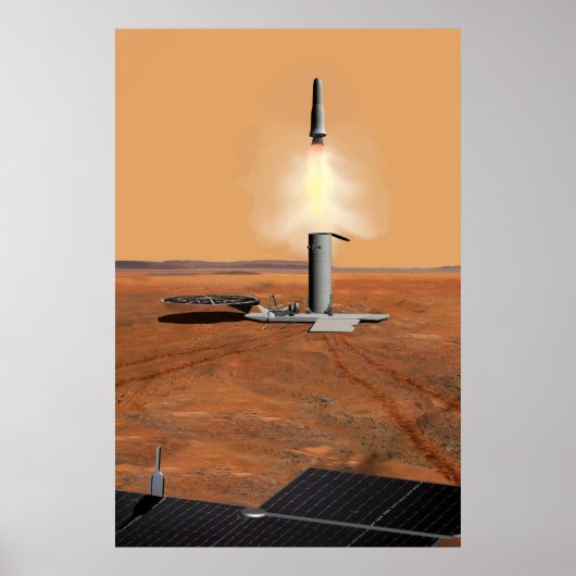 Een stijgend voertuig verlaat Mars. 2 Poster (Voorkant)