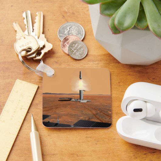 Een stijgend voertuig verlaat Mars. 2 Sleutelhanger (Bureau)