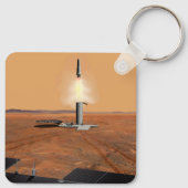 Een stijgend voertuig verlaat Mars. 2 Sleutelhanger (Achterkant)