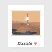 Een stijgend voertuig verlaat Mars. 2 Sticker (Vel)