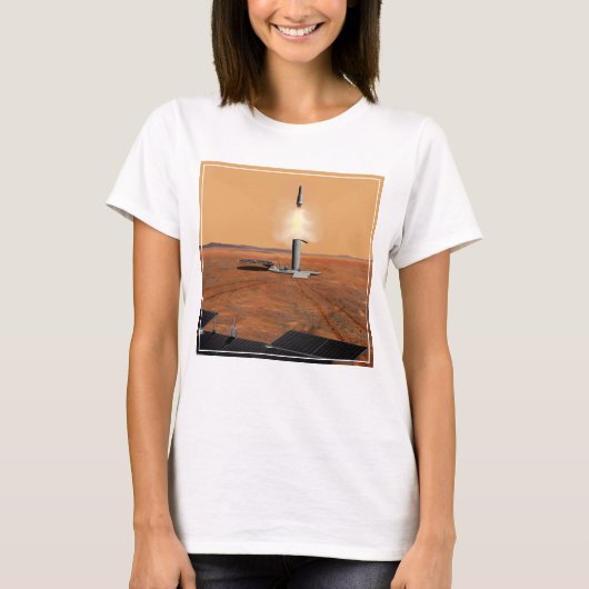 Een stijgend voertuig verlaat Mars. 2 T-shirt (Voorkant)