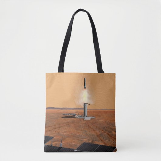 Een stijgend voertuig verlaat Mars. 2 Tote Bag (Voorkant)