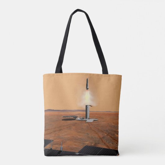 Een stijgend voertuig verlaat Mars. 2 Tote Bag (Achterkant)