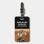 Een stijgend voertuig verlaat Mars. Bagagelabel (Voorkant verticaal)