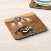 Een stijgend voertuig verlaat Mars. Bier Onderzetter (Linkerzijde)