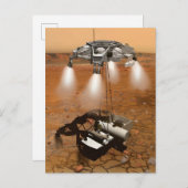 Een stijgend voertuig verlaat Mars. Briefkaart (Voorkant / Achterkant)
