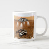 Een stijgend voertuig verlaat Mars. Grote Koffiekop (Rechts)