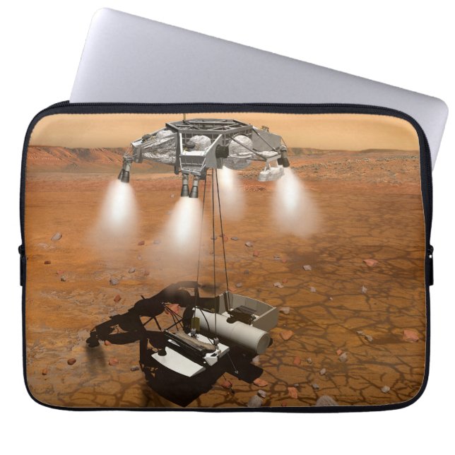 Een stijgend voertuig verlaat Mars. Laptop Sleeve (Voorkant)