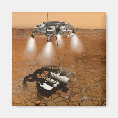 Een stijgend voertuig verlaat Mars. Magneet (Voorkant)