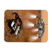 Een stijgend voertuig verlaat Mars. Magneet (Horizontaal)