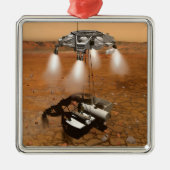 Een stijgend voertuig verlaat Mars. Metalen Ornament (Voorkant)