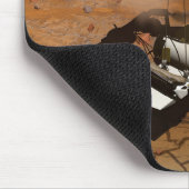 Een stijgend voertuig verlaat Mars. Muismat (Hoek)