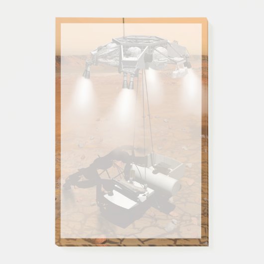 Een stijgend voertuig verlaat Mars. Post-it® Notes (Voorkant)