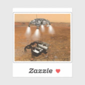 Een stijgend voertuig verlaat Mars. Sticker (Vel)