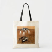 Een stijgend voertuig verlaat Mars. Tote Bag (Voorkant)
