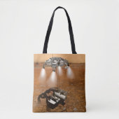 Een stijgend voertuig verlaat Mars. Tote Bag (Voorkant)