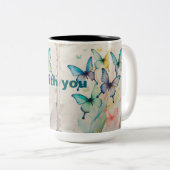 Een stijlbeker tweekleurige koffiemok (Voorkant rechts)