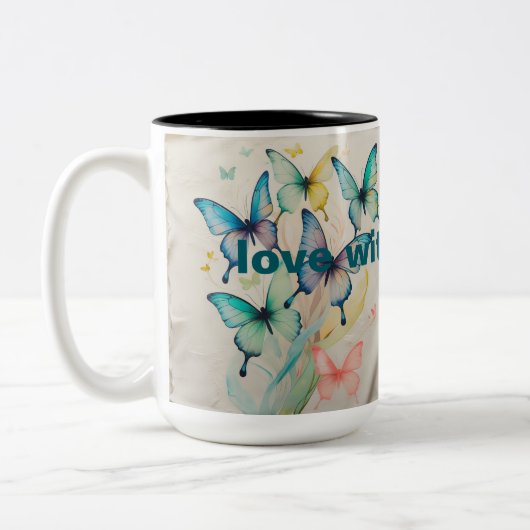 Een stijlbeker tweekleurige koffiemok (Links)