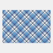Een stijlvol blauw plaid ontwerp inpakpapier vel (Voorkant 3)